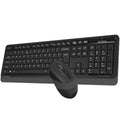 A4Tech Fstyler Sleek Wireless Keyboard & Mouse Combo - Arabic/English - FG1010 Grey - Mice & Keyboard Combo - alnabaa.com - النبع