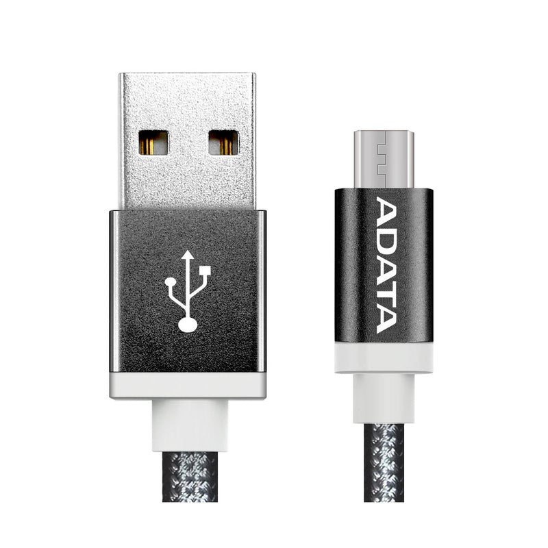 ADATA Braided Micro-USB Cable - 1m - AMUCAL-100CMK-CBK - USB Cables - alnabaa.com - النبع