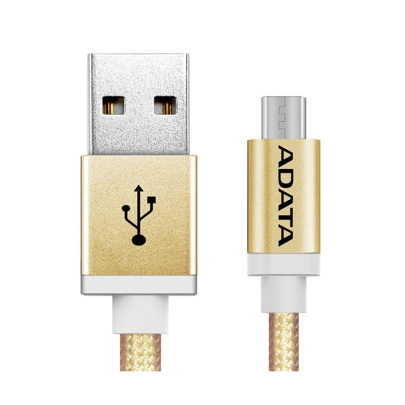ADATA Braided Micro-USB Cable - 1m - AMUCAL-100CMK-CGD - USB Cables - alnabaa.com - النبع