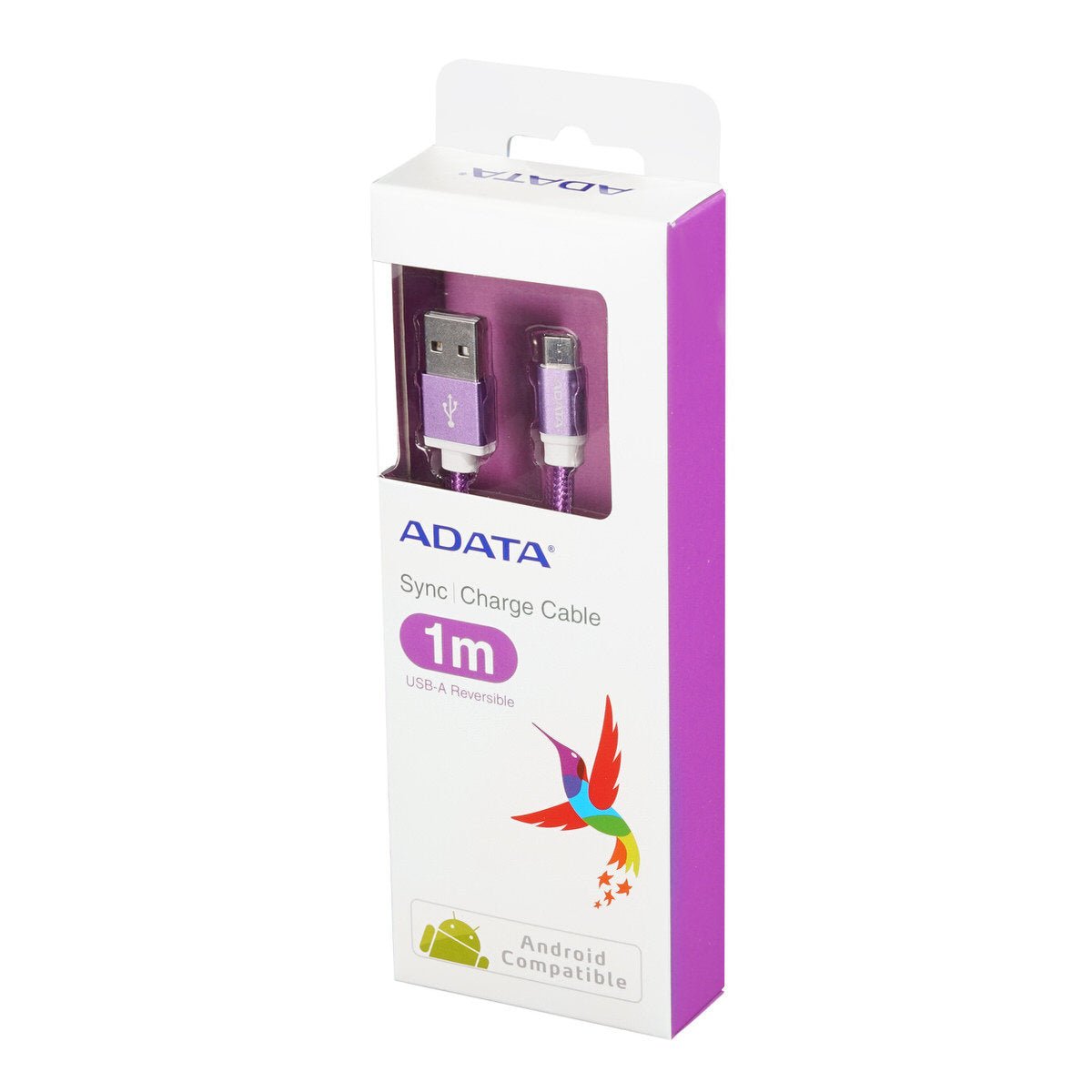 ADATA Braided Micro-USB Cable - 1m - AMUCAL-100CMK-CBK - USB Cables - alnabaa.com - النبع