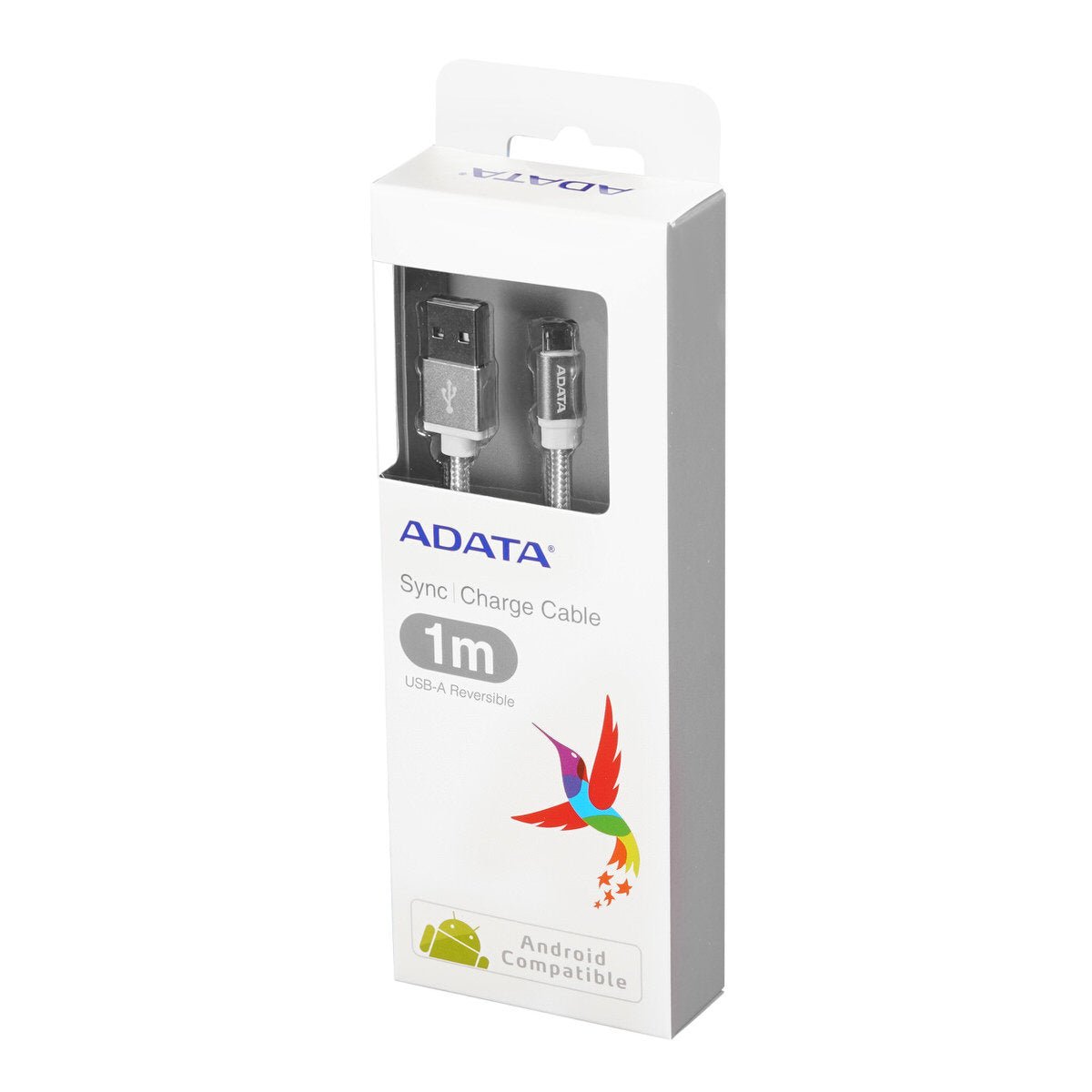 ADATA Braided Micro-USB Cable - 1m - AMUCAL-100CMK-CBK - USB Cables - alnabaa.com - النبع