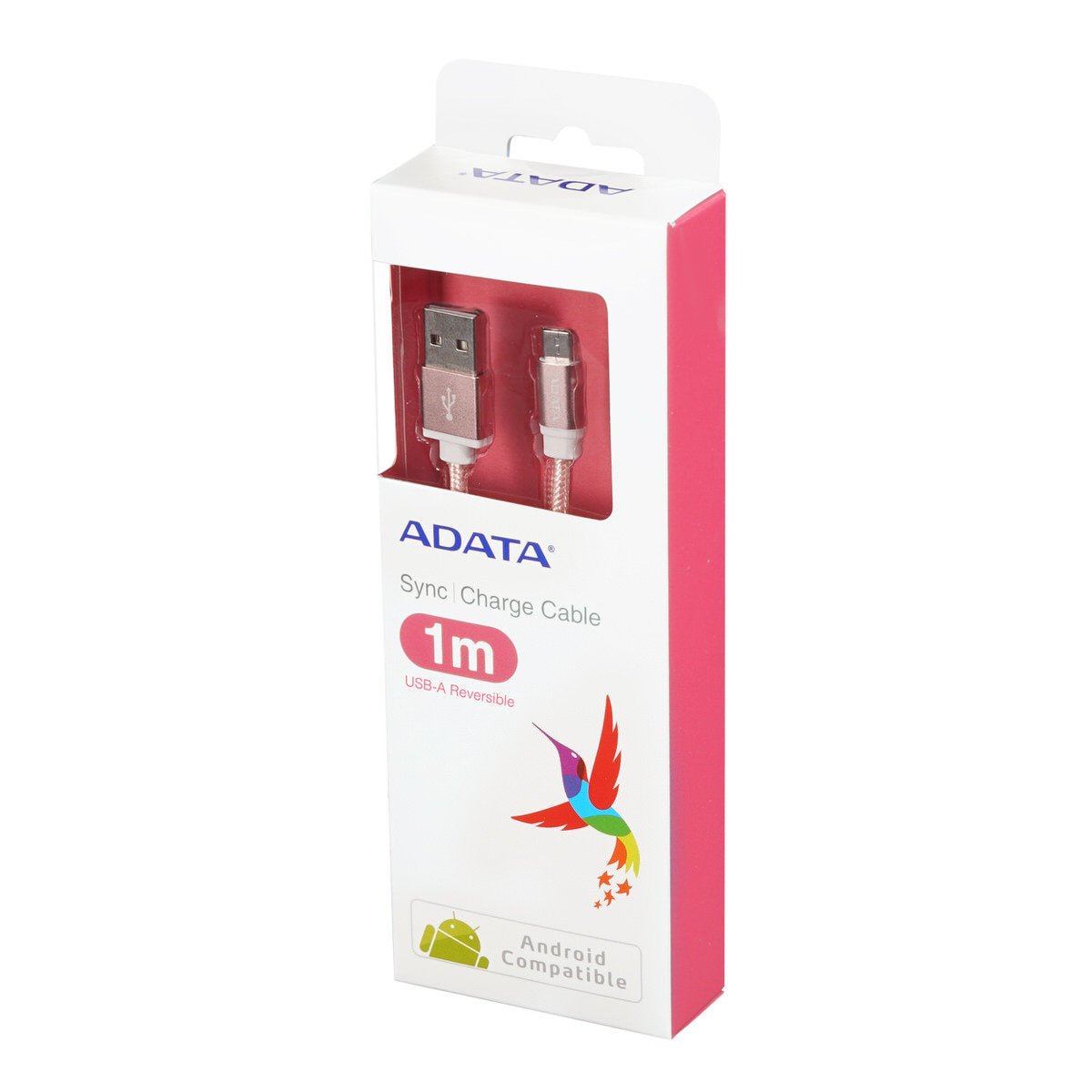 ADATA Braided Micro-USB Cable - 1m - AMUCAL-100CMK-CBK - USB Cables - alnabaa.com - النبع