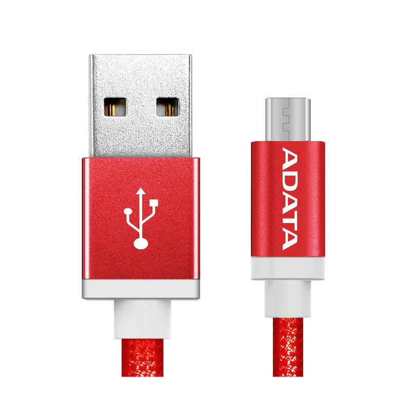 ADATA Braided Micro-USB Cable - 1m - AMUCAL-100CMK-CRD - USB Cables - alnabaa.com - النبع