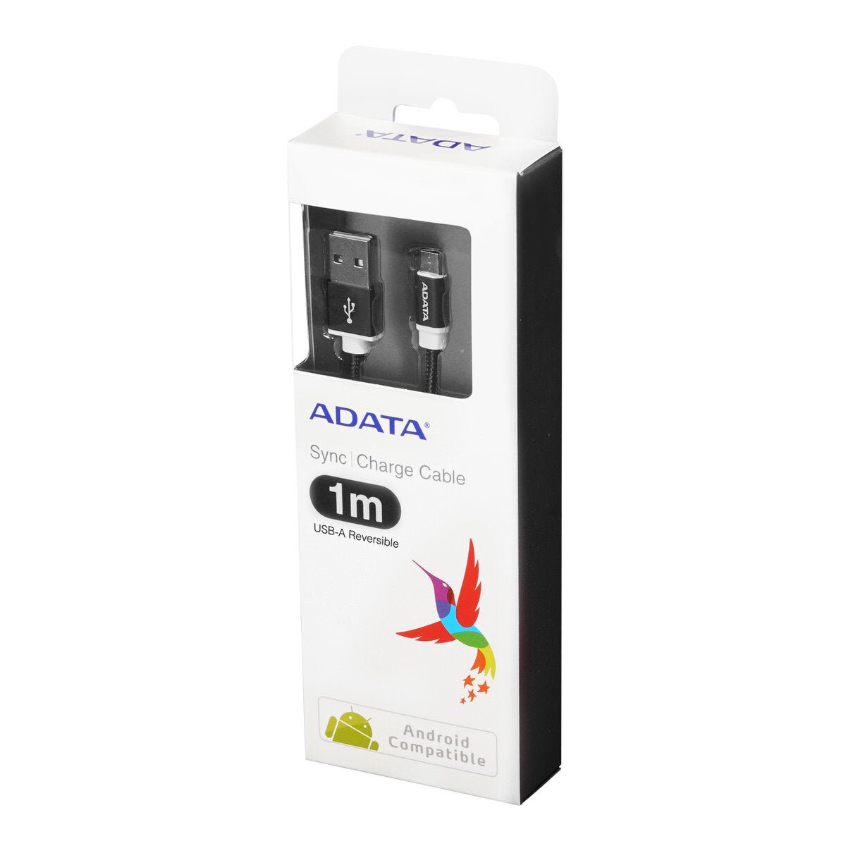 ADATA Braided Micro-USB Cable - 1m - AMUCAL-100CMK-CBK - USB Cables - alnabaa.com - النبع