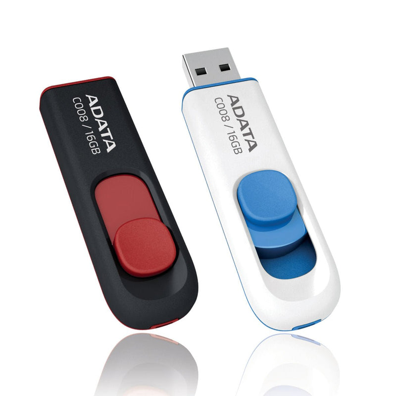 ADATA C008 USB 2.0 Flash Drive - AC008-16G-RWE - USB Flash Drives - alnabaa.com - النبع