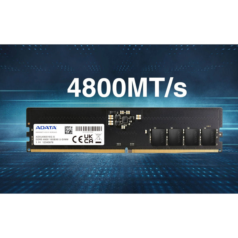 ADATA DDR5 4800MHz - 16GB (16GB x1) - U-DIMM Desktop RAM - AD5U480016G-R - Memory RAM - alnabaa.com - النبع