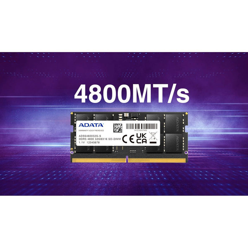 ADATA DDR5 4800MHz - 16GB (1x 16GB) - SO-DIMM Laptop RAM - AD5S480016G-S - Memory RAM - alnabaa.com - النبع