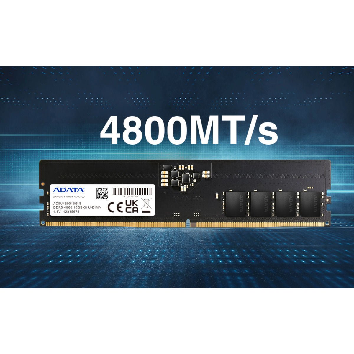 ADATA DDR5 4800MHz - 32GB (32GB x1) - U-DIMM Desktop RAM - AD5U480032G-S - Memory RAM - alnabaa.com - النبع