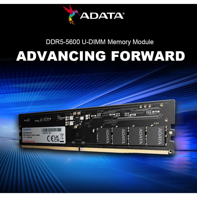 ADATA DDR5 Memory Module - 32GB (1x 32GB) - U-DIMM - 5600MHz - AD5U560032G-S - Memory RAM - alnabaa.com - النبع