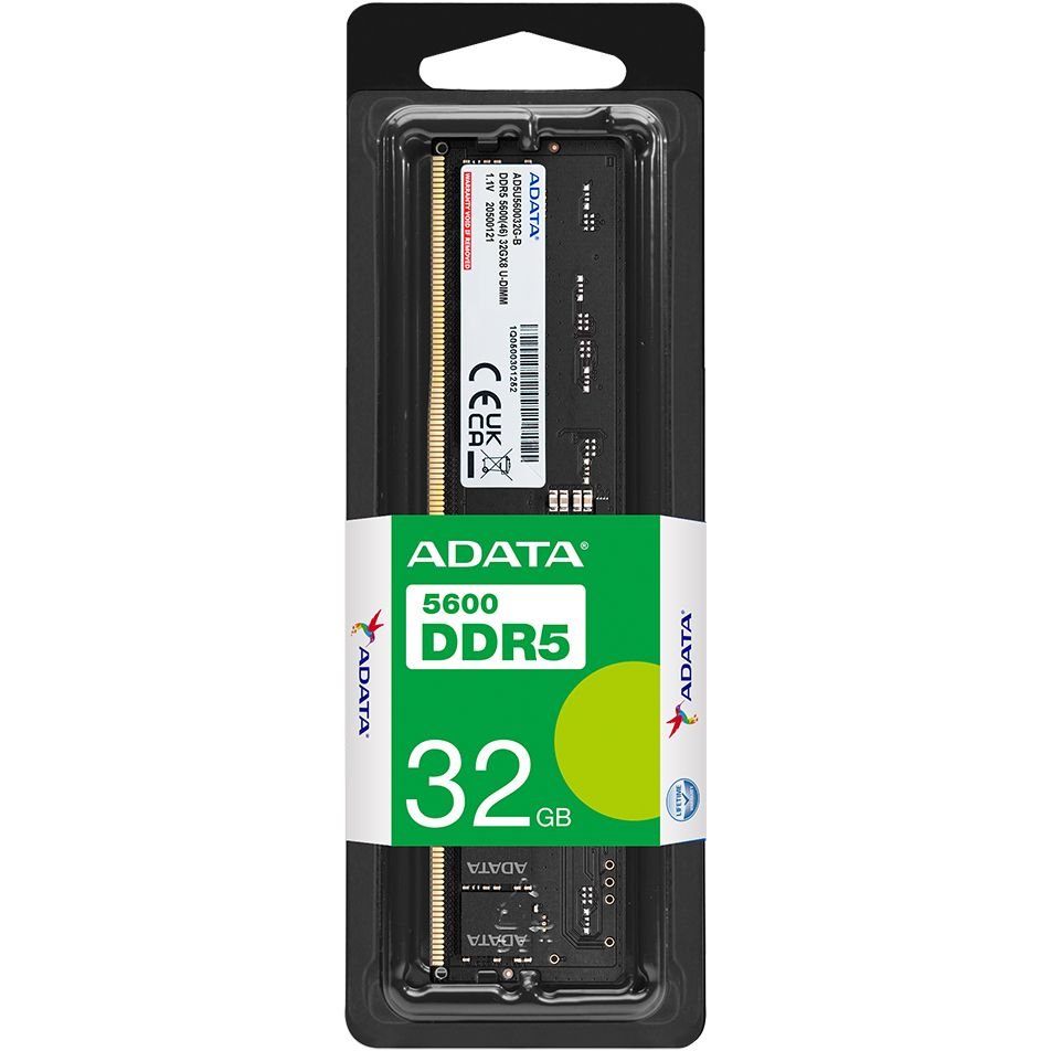 ADATA DDR5 Memory Module - 32GB (1x 32GB) - U-DIMM - 5600MHz - AD5U560032G-S - Memory RAM - alnabaa.com - النبع