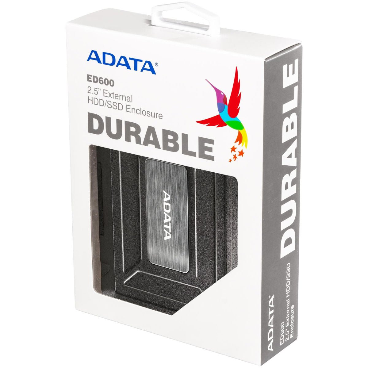 ADATA ED600 External 2.5" HDD + SSD Enclosure - AED600-U31-CBK - Hard Drive Enclosures - alnabaa.com - النبع