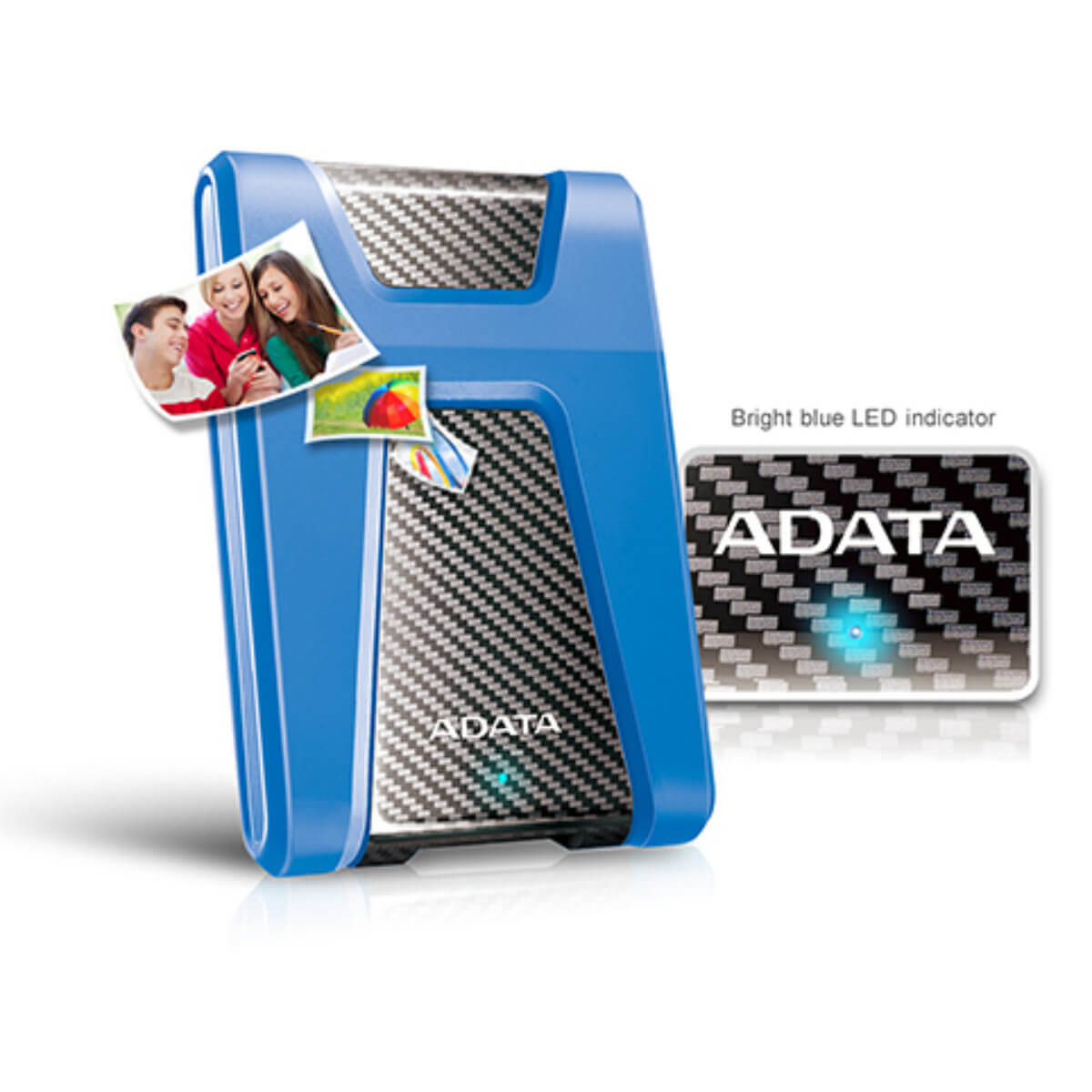 ADATA HD650 Anti-Shock External Hard Drive - AHD650-1TU31-CBL - External Hard Drives - alnabaa.com - النبع