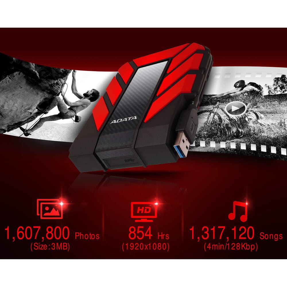 ADATA HD710 Pro USB 3.2 Gen 1 IP68 Rugged External Hard Drive - AHD710P-1TU31-CRD - External Hard Drives - alnabaa.com - النبع
