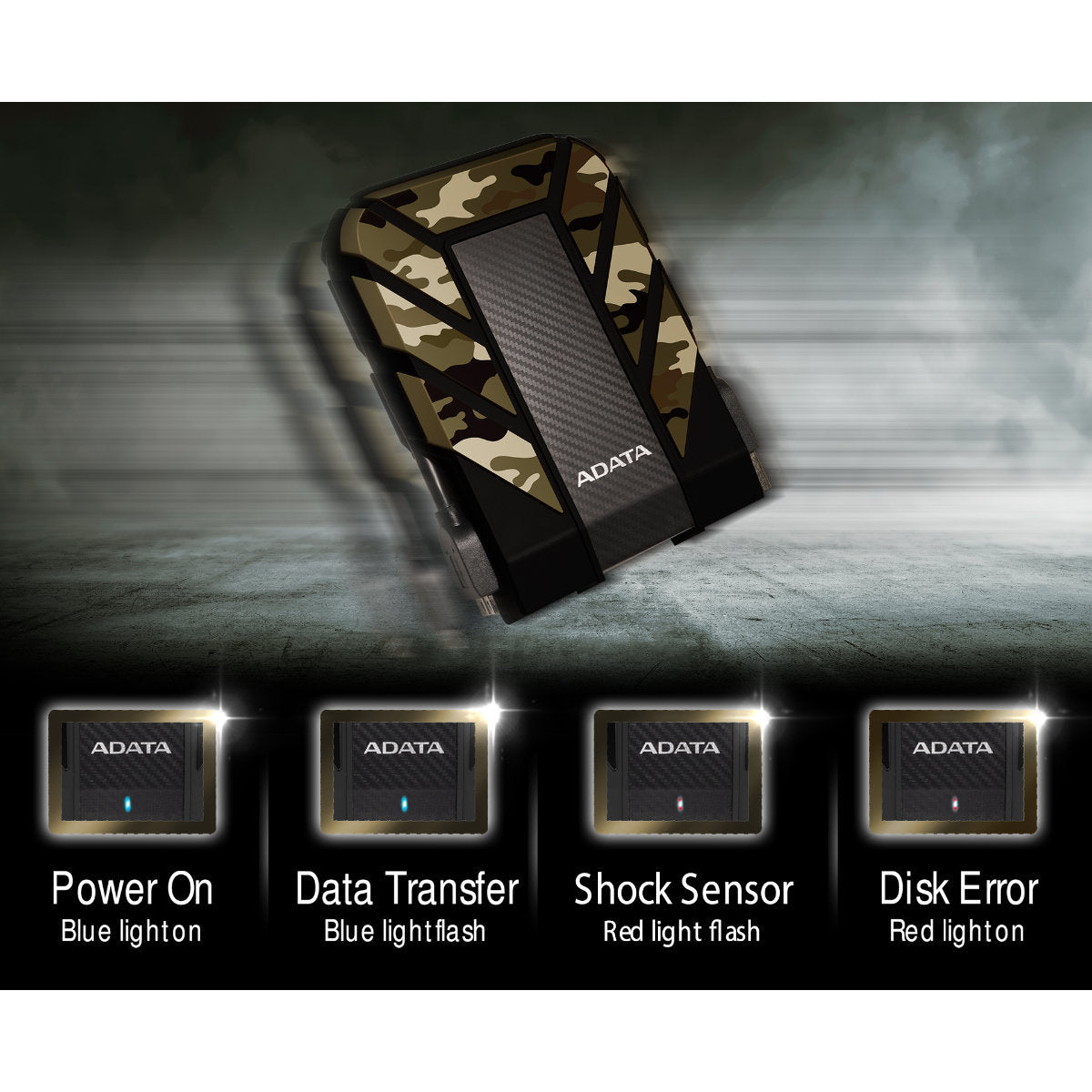 ADATA HD710M Pro USB 3.2 External Hard Drive - AHD710MP-1TU31-CCF - External Hard Drives - alnabaa.com - النبع