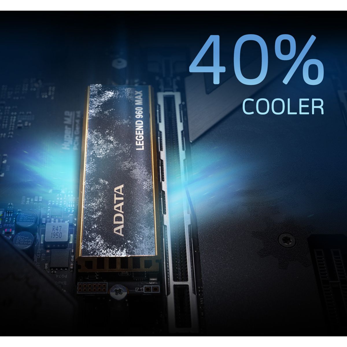 ADATA Legend 960 Max PCIe Gen4 x4 M.2 2280 with 7.35mm Heat Sink Solid State Drive - ALEG-960M-1TCS - Internal SSD - alnabaa.com - النبع
