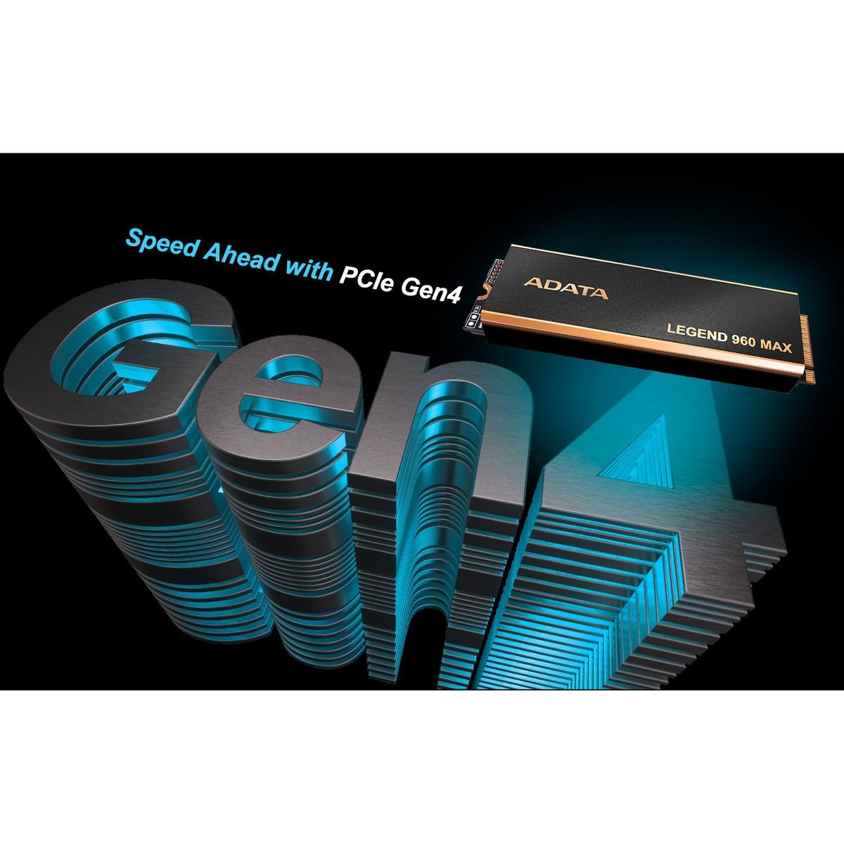 ADATA Legend 960 Max PCIe Gen4 x4 M.2 2280 with 7.35mm Heat Sink Solid State Drive - ALEG-960M-1TCS - Internal SSD - alnabaa.com - النبع