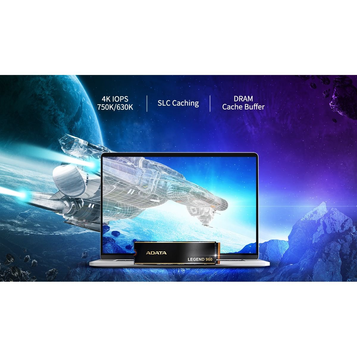 ADATA Legend 960 PCIe Gen4 x4 M.2 2280 with 1.3mm Heat Sink Solid State Drive - ALEG-960-2TCS - Internal SSD - alnabaa.com - النبع