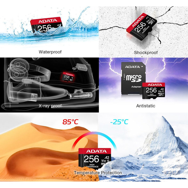 ADATA Memory Card SD 6.0 with Adapter - 64GB - microSDXC/SDHC UHS-I - AUSDX64GUI3V30SHA2-RA1 - Memory Cards - alnabaa.com - النبع