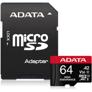 ADATA Memory Card SD 6.0 with Adapter - 64GB - microSDXC/SDHC UHS-I - AUSDX64GUI3V30SHA2-RA1 - Memory Cards - alnabaa.com - النبع