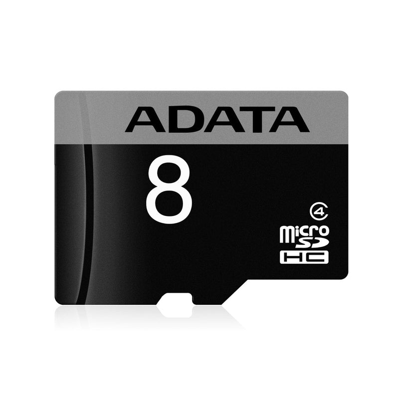 ADATA Memory Card with Adapter SD 2.0 - 8GB - microSDHC - AUSDH8GCL4-RA1 - Memory Cards - alnabaa.com - النبع