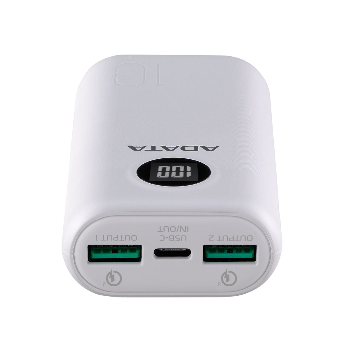 ADATA P10000QCD Qualcomm QC 3.0 & USB PD 3.0 Power Bank - 10000mAh - AP10000QCD-DGT-CWH - Portable Power Banks - alnabaa.com - النبع