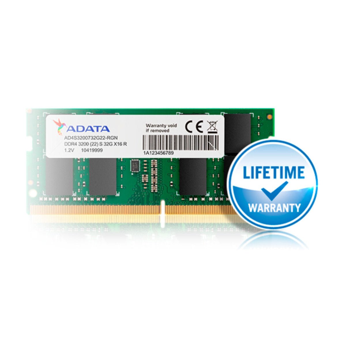 ADATA Premier DDR4 3200 - 32GB - 260-pin SO-DIMM Laptop RAM - AD4S320032G22-SGN - Memory RAM - alnabaa.com - النبع