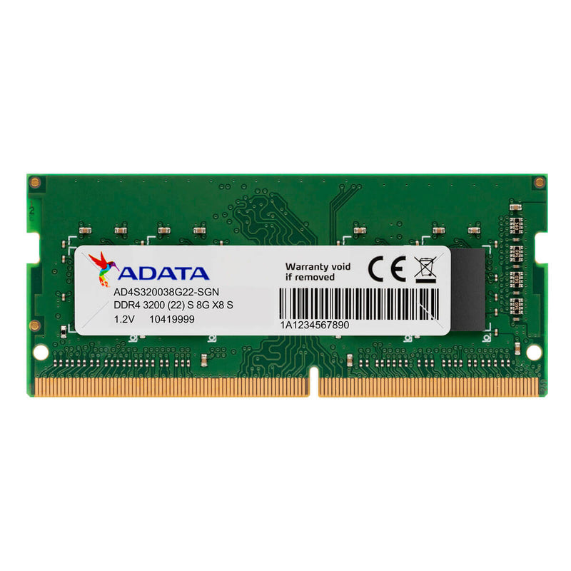 ADATA Premier DDR4 3200 - 8GB - 260-pin SO-DIMM Laptop RAM - AD4S32008G22-RGN - Memory RAM - alnabaa.com - النبع