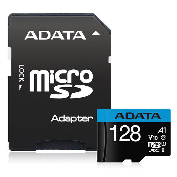 ADATA Premier Memory Card SD 5.1 with Adapter - 128GB - microSDXC UHS-I - AUSDX128GUICL10A1-RA1 - Memory Cards - alnabaa.com - النبع
