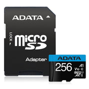 ADATA Premier Memory Card SD 5.1 with Adapter - 256GB - microSDXC UHS-I - AUSDX256GUICL10A1-RA1 - Memory Cards - alnabaa.com - النبع