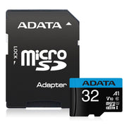 ADATA Premier Memory Card SD 5.1 with Adapter - 32GB - microSDXC UHS-I - AUSDH32GUICL10A1-RA1 - Memory Cards - alnabaa.com - النبع