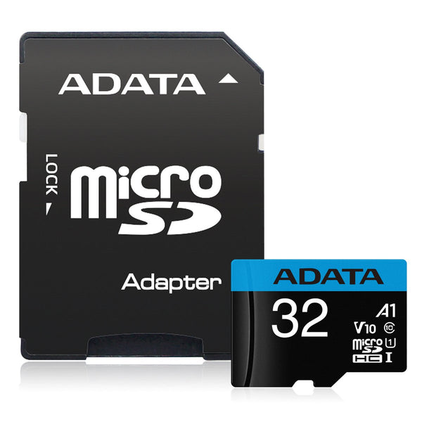 ADATA Premier Memory Card SD 5.1 with Adapter - 32GB - microSDXC UHS-I - AUSDH32GUICL10A1-RA1 - Memory Cards - alnabaa.com - النبع