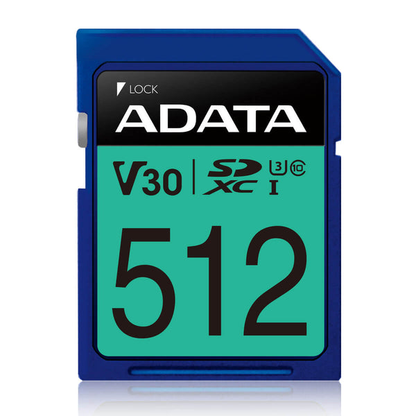 ADATA Premier Pro Memory Card SD 5.0 - 512GB - SDXC UHS-I - ASDX512GUI3V30S-R - Memory Cards - alnabaa.com - النبع