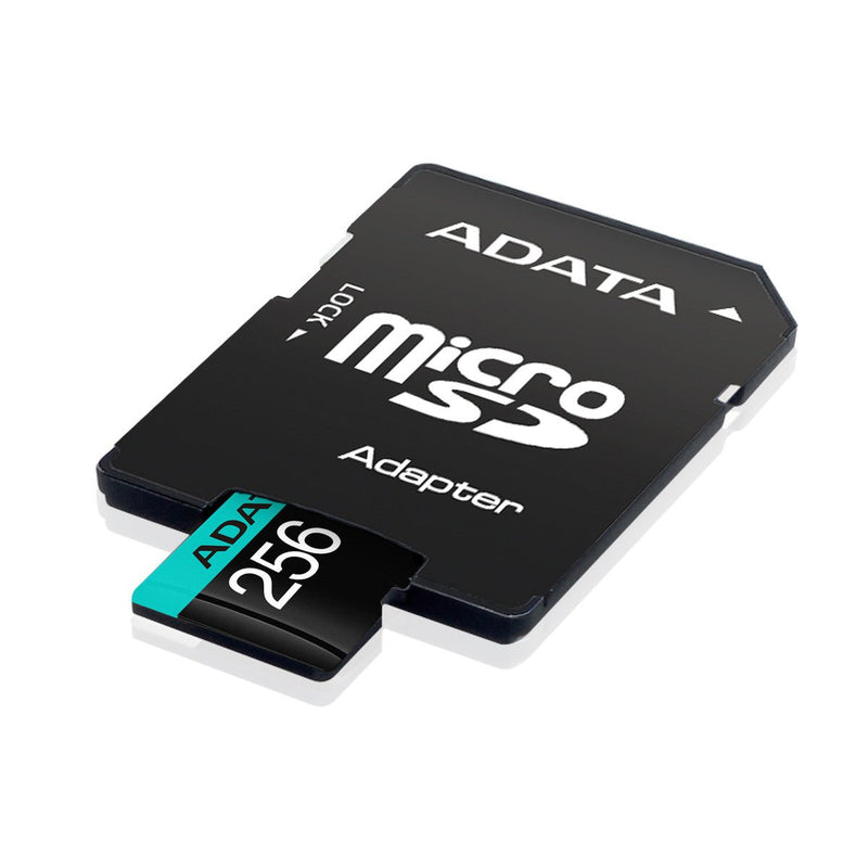 ADATA Premier Pro Memory Card SD 6.0 with Adapter - 256GB - microSDXC UHS-I - AUSDX256GUI3V30SA2-RA1 - Memory Cards - alnabaa.com - النبع