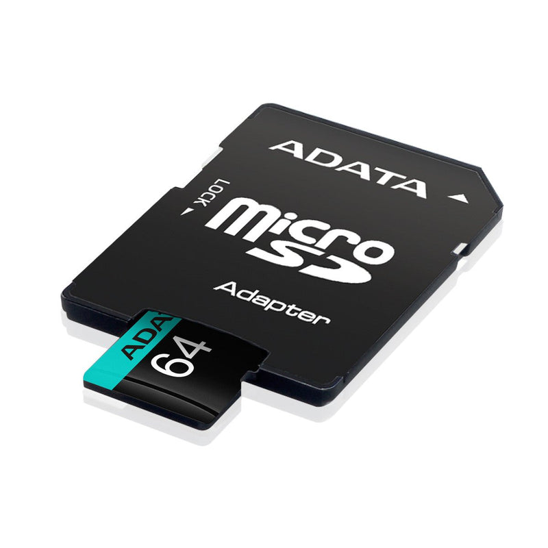 ADATA Premier Pro Memory Card SD 6.0 with Adapter - 64GB - microSDXC UHS-I - AUSDX64GUI3V30SA2-RA1 - Memory Cards - alnabaa.com - النبع