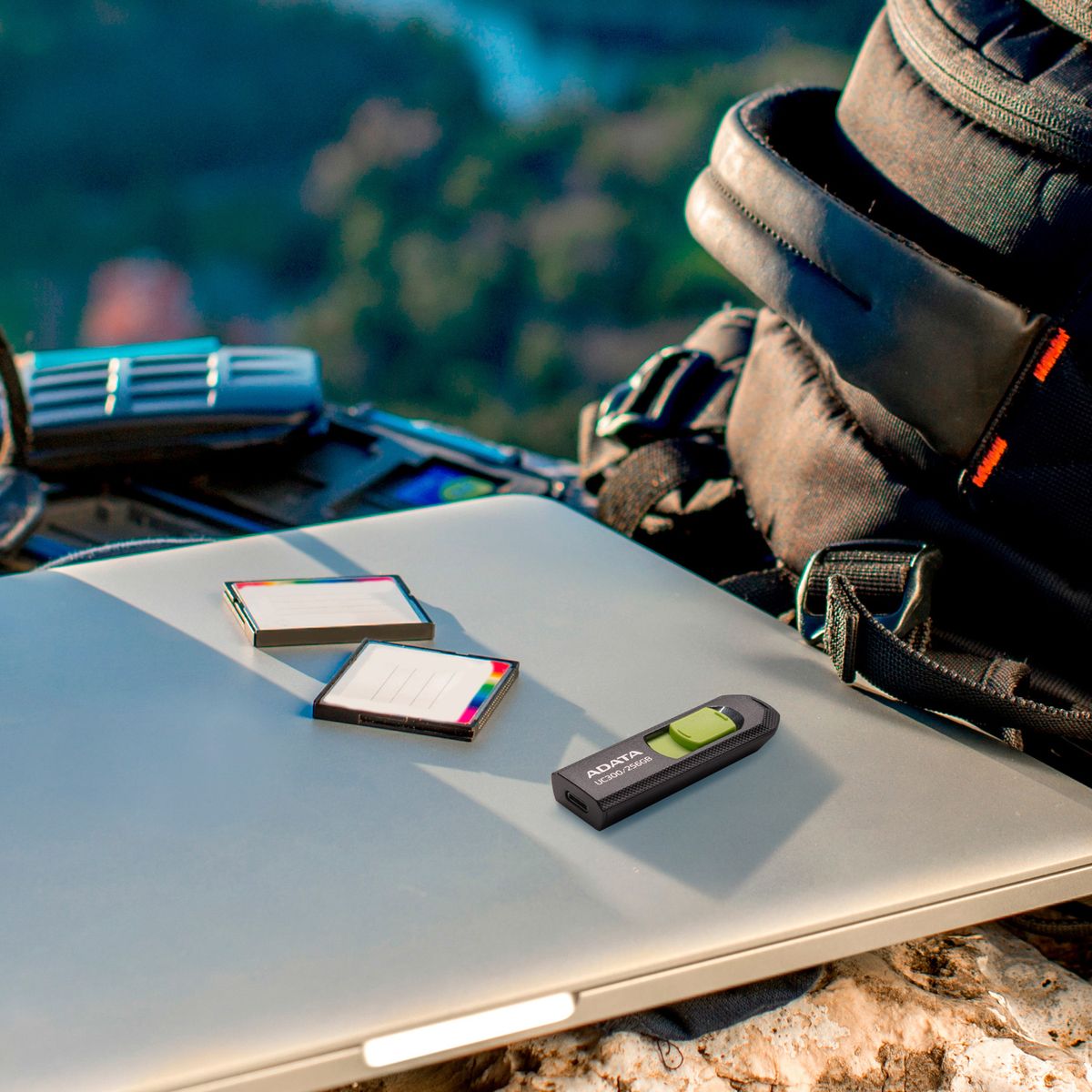 ADATA UC300 Type-C USB 3.2 Flash Drive up to 5Gbps - ACHO-UC300-256G-RBK - USB Flash Drives - alnabaa.com - النبع