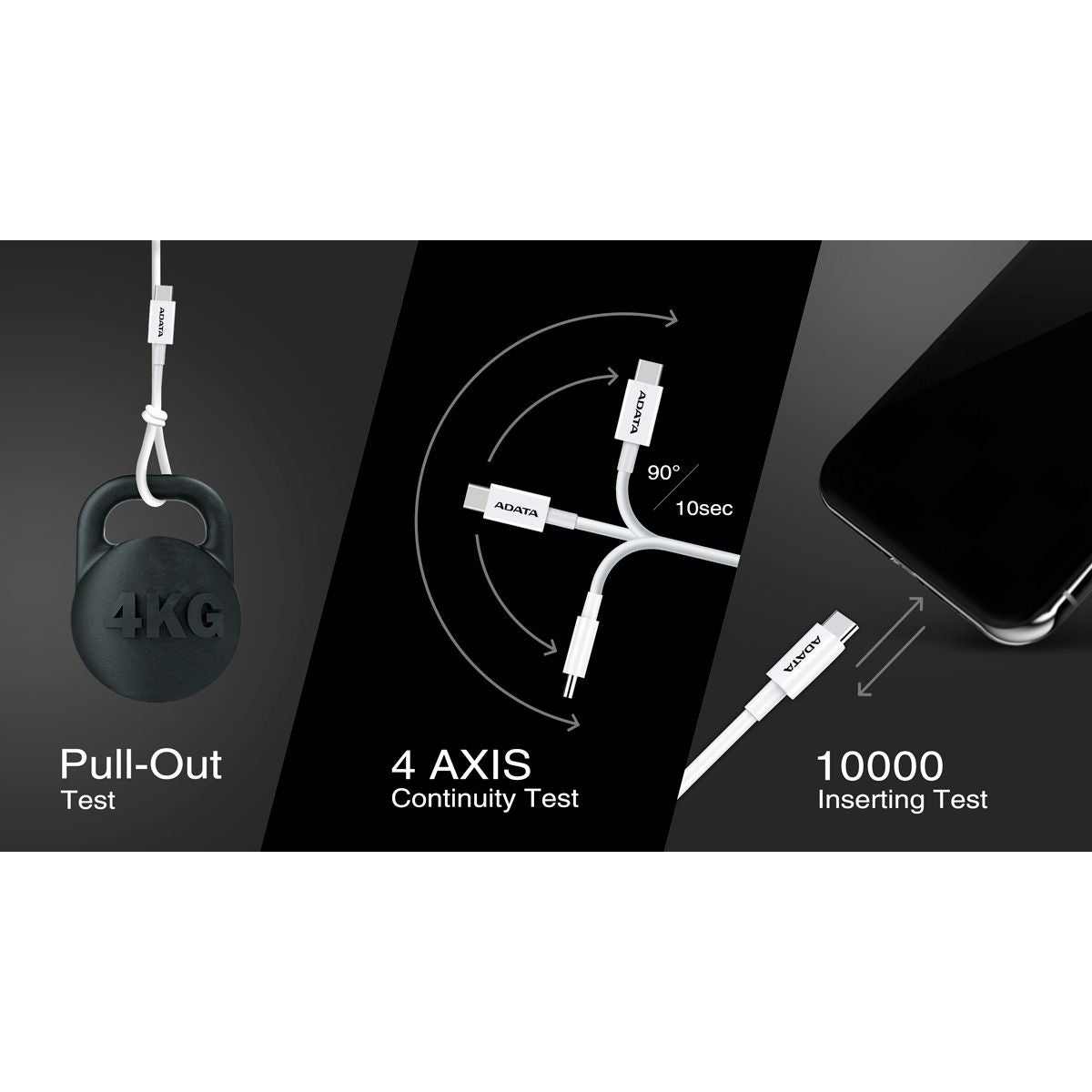 ADATA USB-C to Lightning Cable - 1m - AMFICPL-1M-CWH - USB Cables - alnabaa.com - النبع