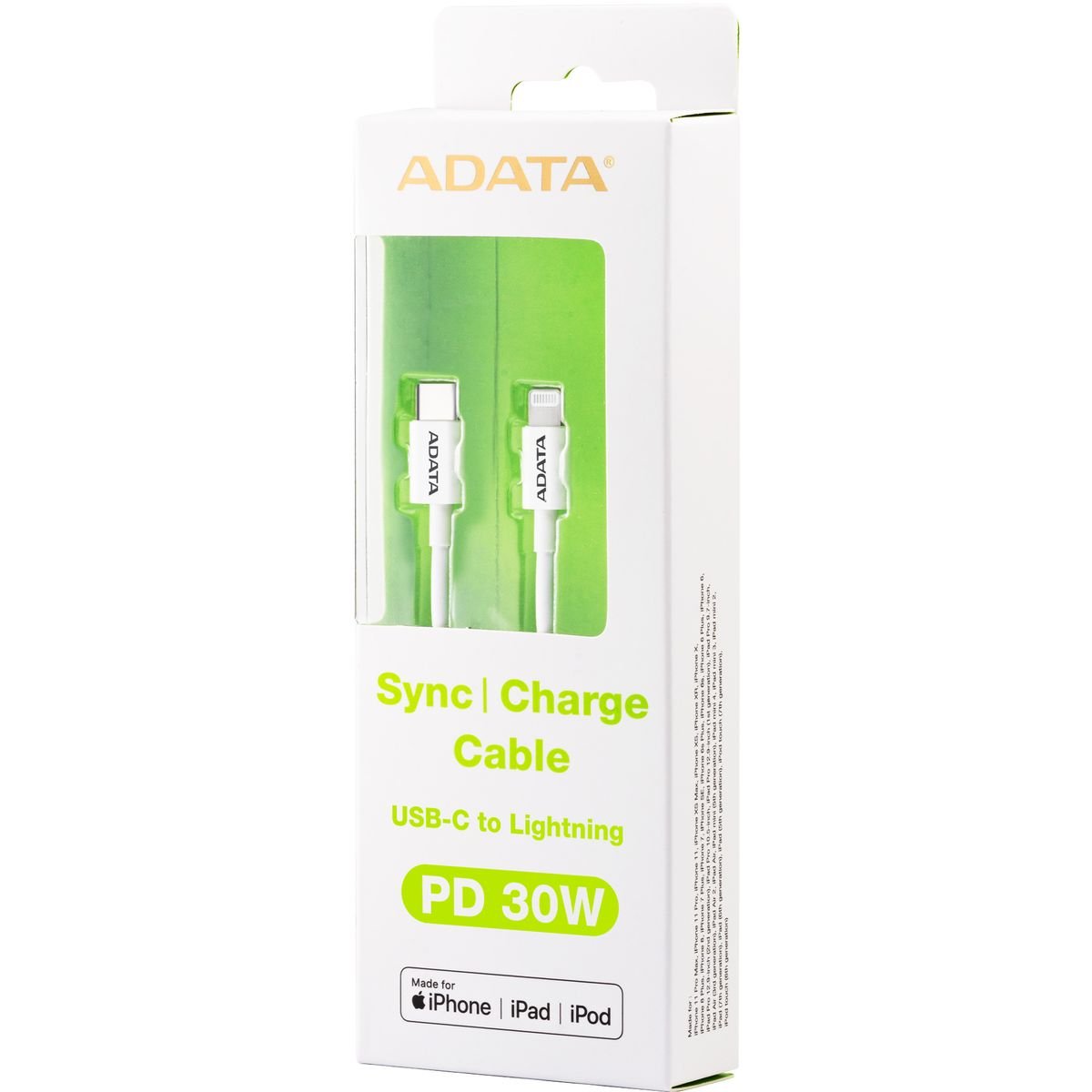ADATA USB-C to Lightning Cable - 1m - AMFICPL-1M-CWH - USB Cables - alnabaa.com - النبع