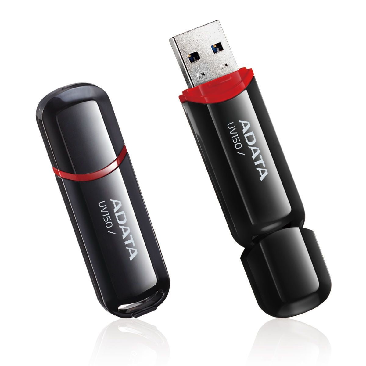 ADATA UV150 USB 3.2 Snap-on Cap Flash Drive - AUV150-16G-RBK - USB Flash Drives - alnabaa.com - النبع