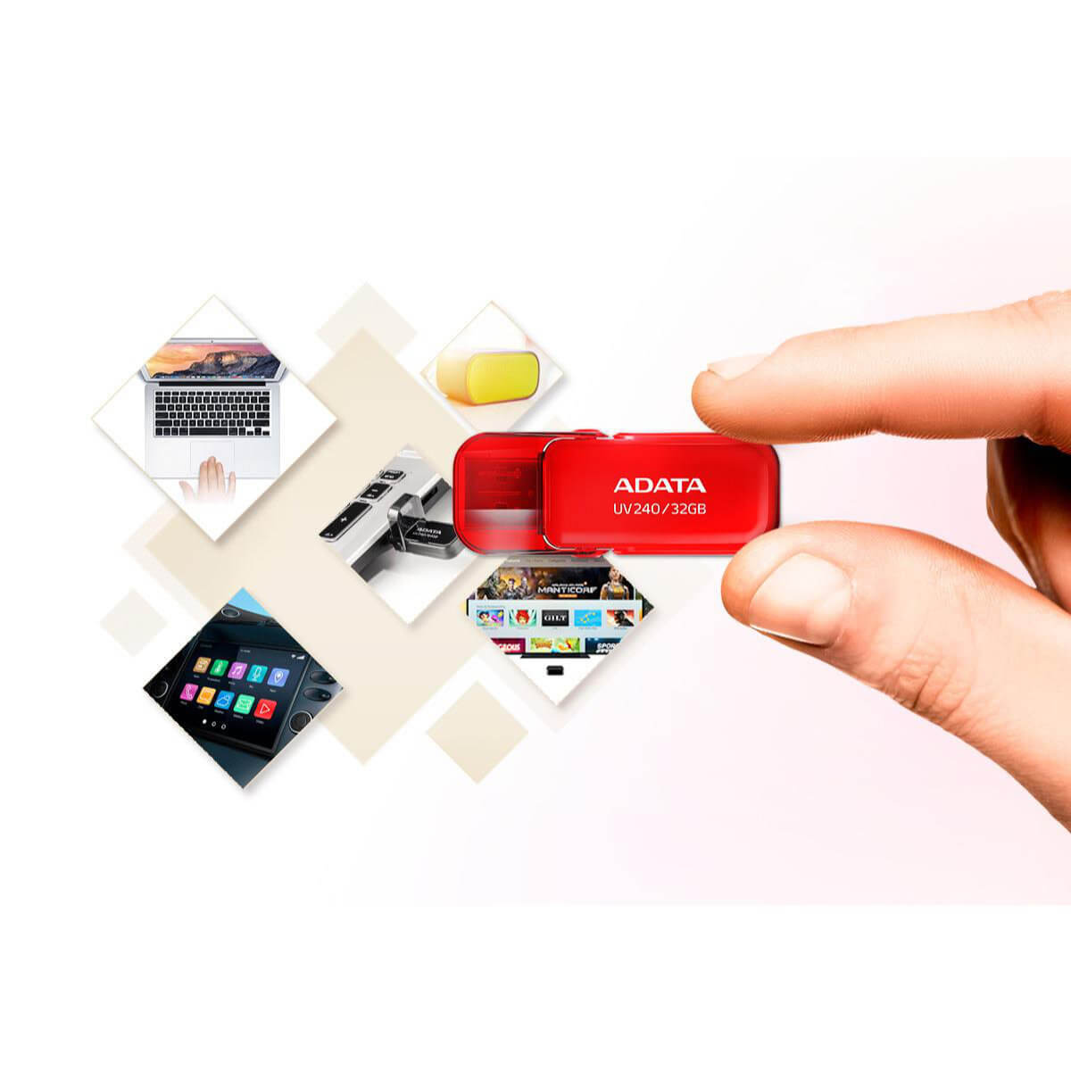 ADATA UV240 USB 2.0 Flash Drive - AUV240-32G-RRD - USB Flash Drives - alnabaa.com - النبع