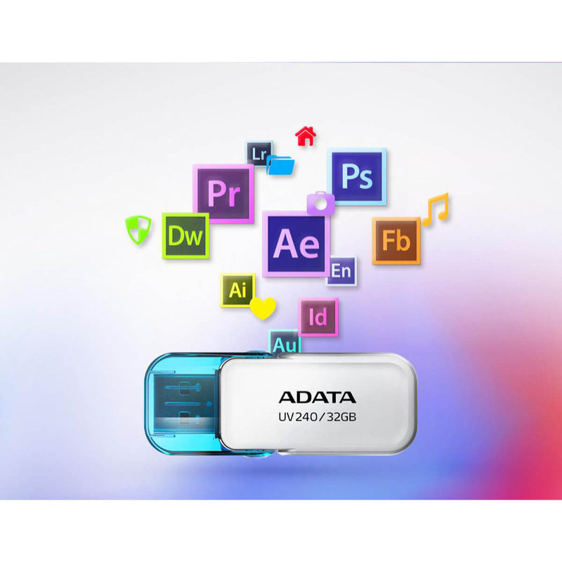 ADATA UV240 USB 2.0 Flash Drive - AUV240-32G-RRD - USB Flash Drives - alnabaa.com - النبع