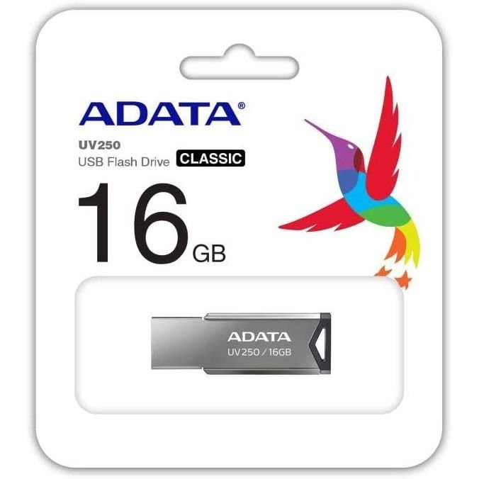 ADATA UV250 USB 2.0 Flash Drive - 16GB - AUV250-16G-RBK - USB Flash Drives - alnabaa.com - النبع