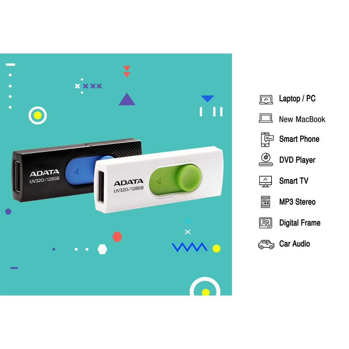ADATA UV320 USB 3.2 Flash Drive - AUV320-32G-RWHGN - USB Flash Drives - alnabaa.com - النبع