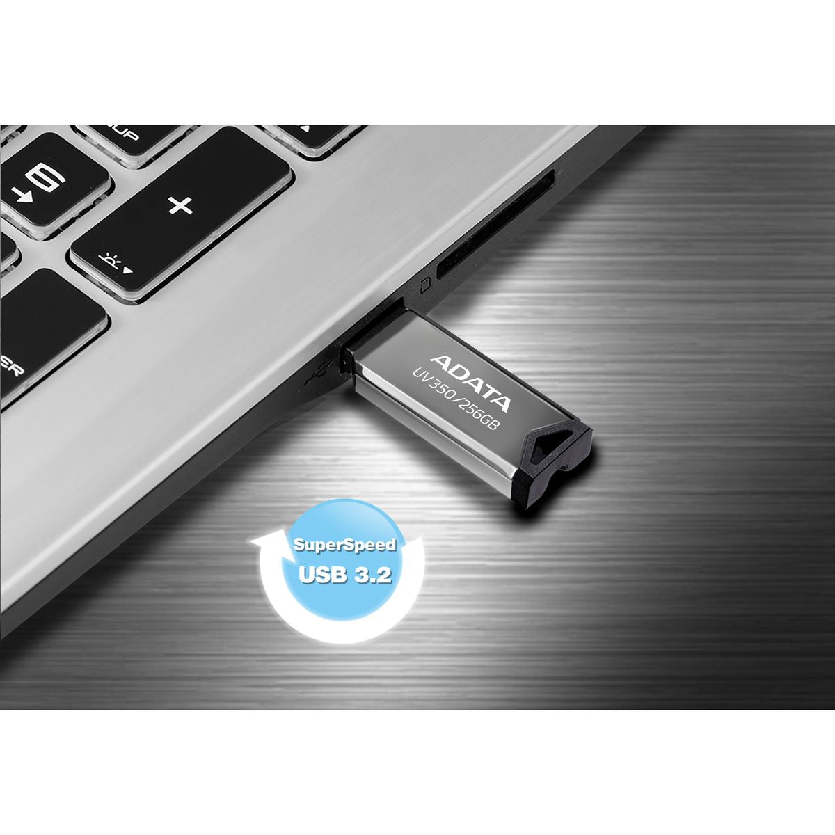 ADATA UV350 Metal USB 3.2 Flash Drive - AUV350-32G-RBK - USB Flash Drives - alnabaa.com - النبع