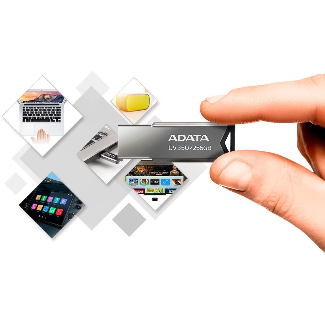 ADATA UV350 Metal USB 3.2 Flash Drive - AUV350-32G-RBK - USB Flash Drives - alnabaa.com - النبع