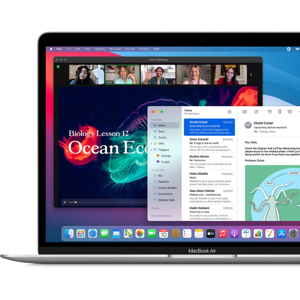 Apple 13.3" MacBook Air - M1 8-Core - 8GB RAM - 256GB SSD - Arabic (Space Gray) - MGN93AB/A - Laptops - alnabaa.com - النبع