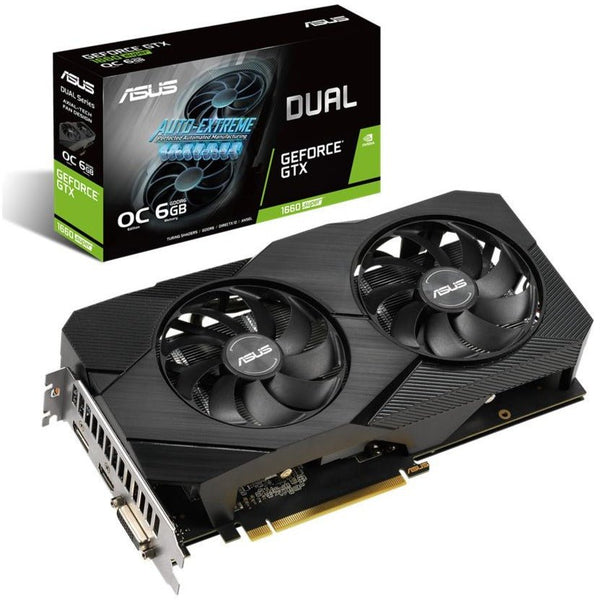 ASUS Dual GeForce GTX 1660 SUPER OC Edition 6GB GDDR6 EVO Graphics Card - 90YV0DS3-M0NA00 - Graphic Cards - alnabaa.com - النبع