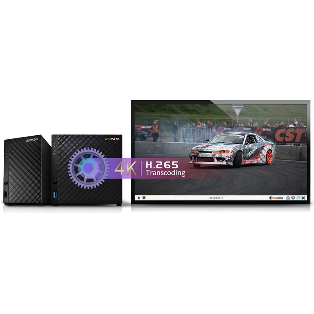 Asustor DRIVESTOR 2 ,Tower-2-Bay NAS Storage - AS1102T - NAS - alnabaa.com - النبع