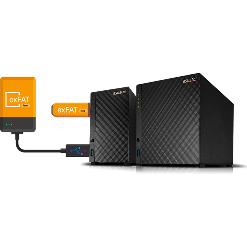 Asustor DRIVESTOR 2 ,Tower-2-Bay NAS Storage - AS1102T - NAS - alnabaa.com - النبع