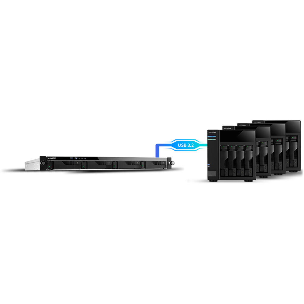 Asustor Lockerstor 4RS 4-Bay 1U Rackmount NAS Enclosure - AS6204RS - NAS - alnabaa.com - النبع