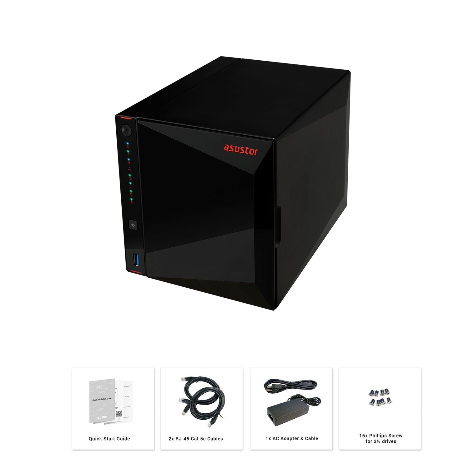 Asustor NIMBUSTOR 4 ,Tower-4-Bay NAS Enclosure - AS5304T - NAS - alnabaa.com - النبع